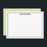 THANK YOU BAR MITZVAH modern plain grid lime black<br><div class="desc">by kat massard >>> https://linktr.ee/simplysweetpaperie <<< A simple, stylish way to say thank you to your guest's for attending your event. Setup as a template it is simple for you to add your own details, or hit the customise button and you can add or change text, fonts, sizes etc TIP...</div>