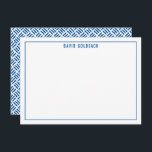 THANK YOU BAR MITZVAH modern simple royal blue<br><div class="desc">by kat massard >>> https://linktr.ee/simplysweetpaperie <<< A simple, stylish way to say thank you to your guest's for attending your event. Setup as a template it is simple for you to add your own details, or hit the customise button and you can add or change text, fonts, sizes etc TIP...</div>