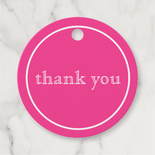 Thank You Barbiecore Pink Favour Tags