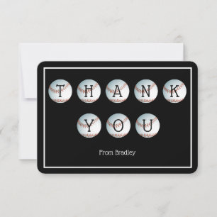 Thank You Baseball Custom Personalised Card