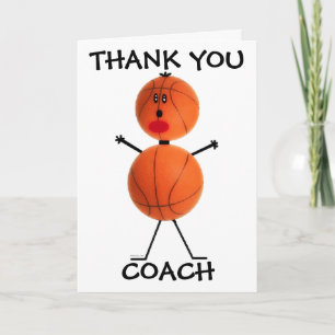 Thank You Basketball Coach Card