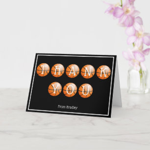 Thank You Basketball Custom Personalised Card