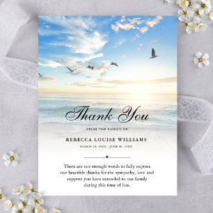 Thank You Beach Ocean Funeral Photo Sympathy Grief