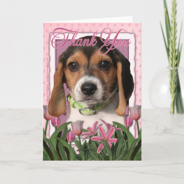 Thank You - Beagle Puppy Card (Front)