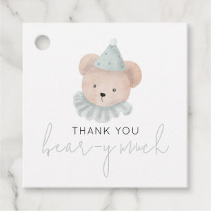 Thank You Bear-y Much Square Favour Tags