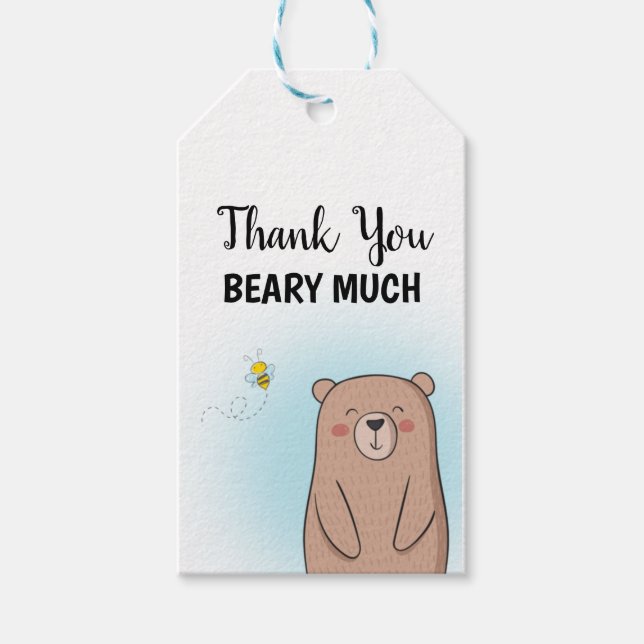 Thank You Beary Much Gift Tags (Front)
