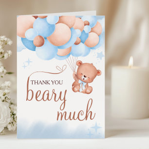 Thank You Beary Much Teddy Bear Baby Shower Card