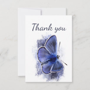 Thank You Beautiful Blue Butterfly Card