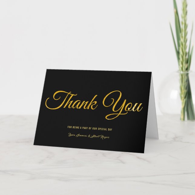 Thank You  Being Part of special day wedding Card (Front)
