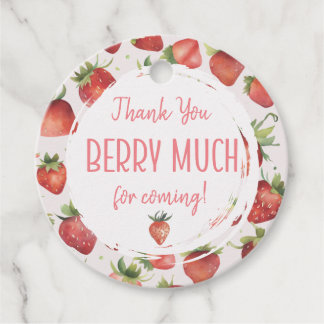 Thank You Berry Much Berry First Birthday   Favour Tags