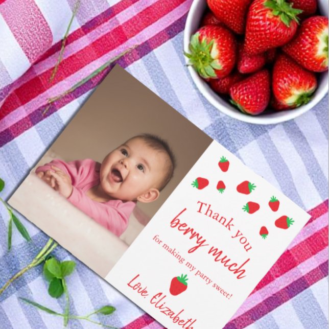 Thank You Berry Much Birthday Thank You Card (Creator Uploaded)