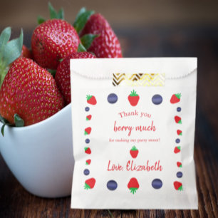 Thank You Berry Much Birthday Thank You Favour Bags