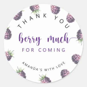 Thank you berry much classic round sticker