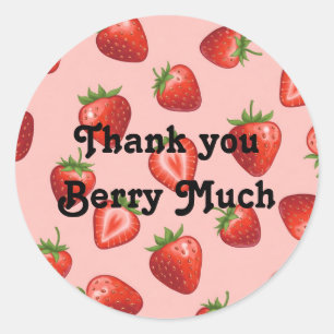 Thank you Berry Much Classic Round Sticker