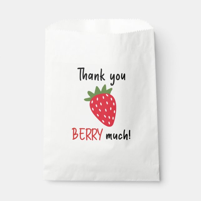 Thank You Berry Much Favour Bags (Front)
