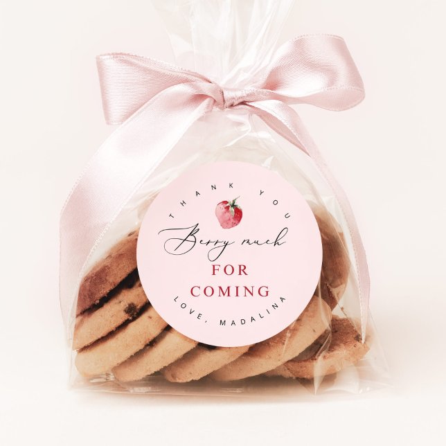 Thank you berry much for coming classic round sticker (Creator Uploaded)