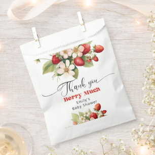Thank you berry much Strawberry baby shower Favour Bags