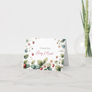 Thank You Berry Much, Strawberry Thank You Cards