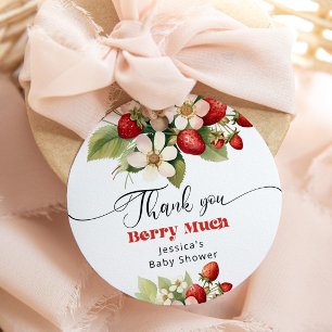 Thank you berry much Strawberry thank you Favour Tags