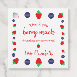Thank You Berry Much Thank You Favour Tags