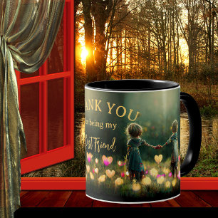 Thank You Best Friend Artistic Coffee Mug
