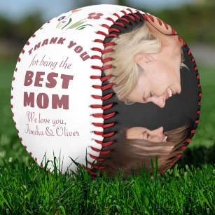 Thank you Best Mum Flower Mother`s Day Photo Baseball