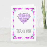 Thank you - Bible verse, lilac heart