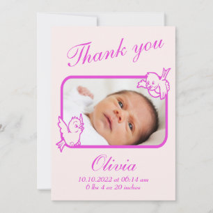 Thank you Birth Announcement photo card