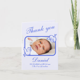 Thank you Birth Announcement photo card