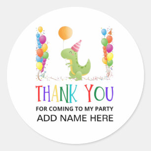 Thank You Birthday Classic Round Sticker