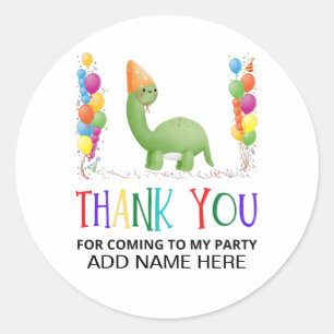 Thank You Birthday Classic Round Sticker
