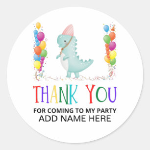 Thank You Birthday Classic Round Sticker