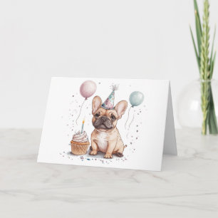 Thank You Birthday French Bulldog Card