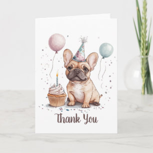 Thank You Birthday French Bulldog Card