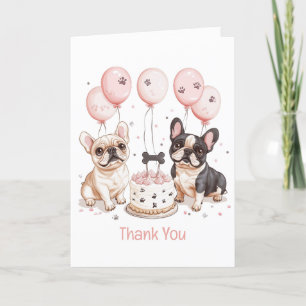 Thank You Birthday French Bulldogs Birthday Cake