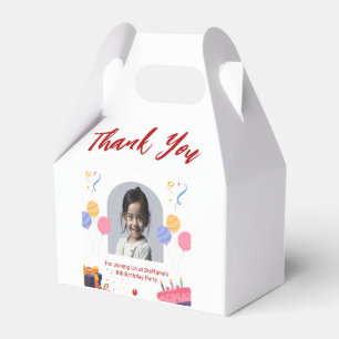 Thank You Birthday Party Personalize Card Favour Box