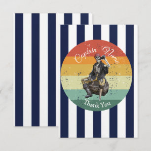 thank you birthday .Pirate nautical Card