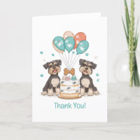 Thank You Birthday Schnauzer Dogs