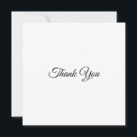 Thank you, black white elegant classic card<br><div class="desc">Thank you,  black white elegant classic refined stylish card</div>