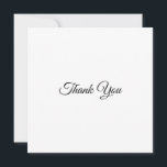 Thank you, black white elegant classic card<br><div class="desc">Thank you,  black white elegant classic refined stylish card</div>