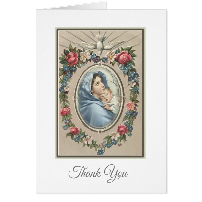 Thank You Blessed Virgin Mary Religious Jesus (Front)