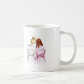 THANK YOU Blonde Bun Bride Long Red Maid Coffee Mug