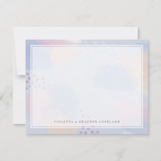 Thank You Blue Abstract Art Card