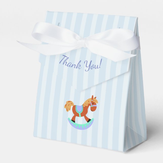 Thank You Blue Baby Shower Candy Favour Box (Front Side)