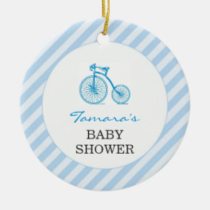 Thank You Blue Baby Shower Favor Ornament