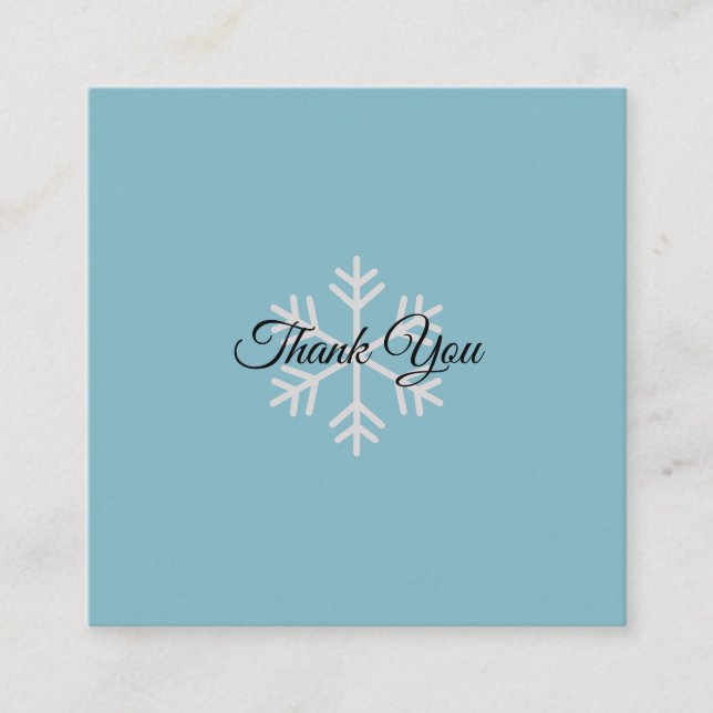Thank You Blue Pastel Minimalist Professional Enclosure Card (Front)