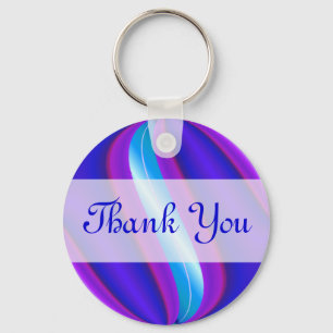 Thank You blue purple Key Ring
