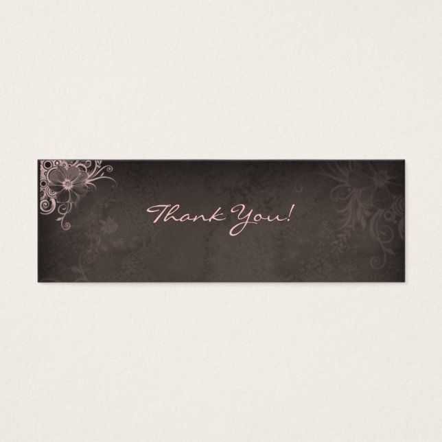 Thank You Bookmark Pink Brown (Front)