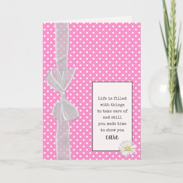 Thank You Bow on Polka Dots Card (Front)