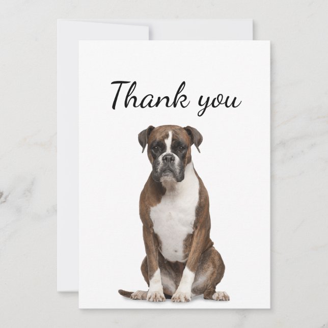 Thank You Boxer Dog Pet Animal  (Front)